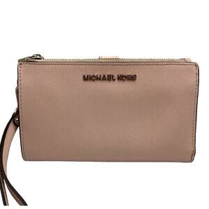 MICHAEL KORS Pink Blush Wallet w/ Phone Holder